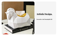 Chinese Chic Horse Shaped Tissue Box Prosperity Symbol Astrological Horse Desktop Ornament Twofold-Use for Living Room, Office