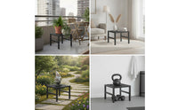 2 Pieces Metal Plant Stand Heavy Duty Furniture Space Saving for Garden, Balcony