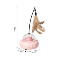 Rechargeable Automatic Cat Toy Obstacle Avoidance Electric Feather Cat Teaser Long-Lasting Pet Supply for Indoor