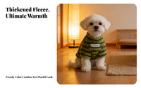 Soft & Comfortable Striped Fleece Pet Sweater Breathable Warm Dog Pullover Lightweight for Small Dogs, Young Canines, Daily Use, Indoor Wear