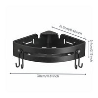 Space Saving Bathroom Corner Shelf Drainage Design No-Drill Corner Rack Waterproof for Toilet, Kitchen
