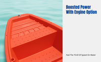 Double-layer PE Fishing Boat, Reinforced Plastic Dinghy, Thickened All-Terrain Boat for Outdoor Water Activities