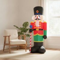 Outdoor Inflatable Nutcracker Soldier Festive Nutcracker Soldier Seasonal Christmas Decoration Portable for Yard, Entryway