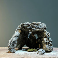 Turtle Basking Perch Water Permeable Reptile Basking Rock elevated Temperature Fired Ceramic Rock Cave for Turtles, Reptiles