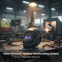 Adjustable Headgear Metalworking Helmet Heat Resistant Auto Darkening Metalworking Helmet True Color View for Metal Fabrication