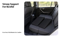 2 Pieces Flat Vehicle Top Rear-Seat Wedge Pad Sloped Sides Rear-Seat Leveling Pad Black Vehicle Gear Rectangular
