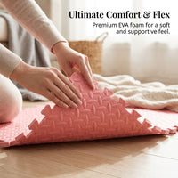 Play Mat Baby Floor with Thick Foam for Kids, Waterproof Wipeable Playpen Surface with Large Tiles, Cushioned EVA Covering Set
