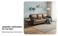 Scratch-Resistant Modern 3-Seater Sofa Easy to Clean Modern Minimalist Sofa Comfy Upholstered 3 Seater Couch Deep Seat for Families, Homeowners, Reception Area, Rental Home, Away Ice, Bedroom