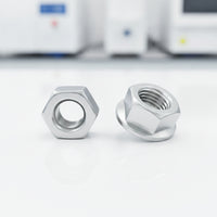 2 Pieces Hex Flange Nuts Hexagonal Hexagon Flange Nuts Fasteners Heavy Duty Long-Lasting for Mechanics, Machinery Assembly