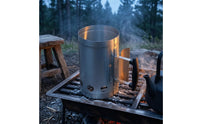Briquette Chimney Starter Cylindrical BBQ Chimney Starter Zinc Steel for Grilling