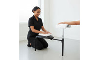 Pedicure Bench Chair Acetone-Resistant Nail Salon Chair Waterproof Adjustable Salon Stool