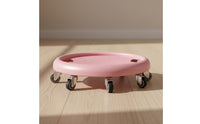 6-Wheel Fitness Wheel Plate Quiet Wheels Sliding Disc Anti-Slip Surface Abdominal Training Disc for Women, Beginners, Home Gym, Living Room