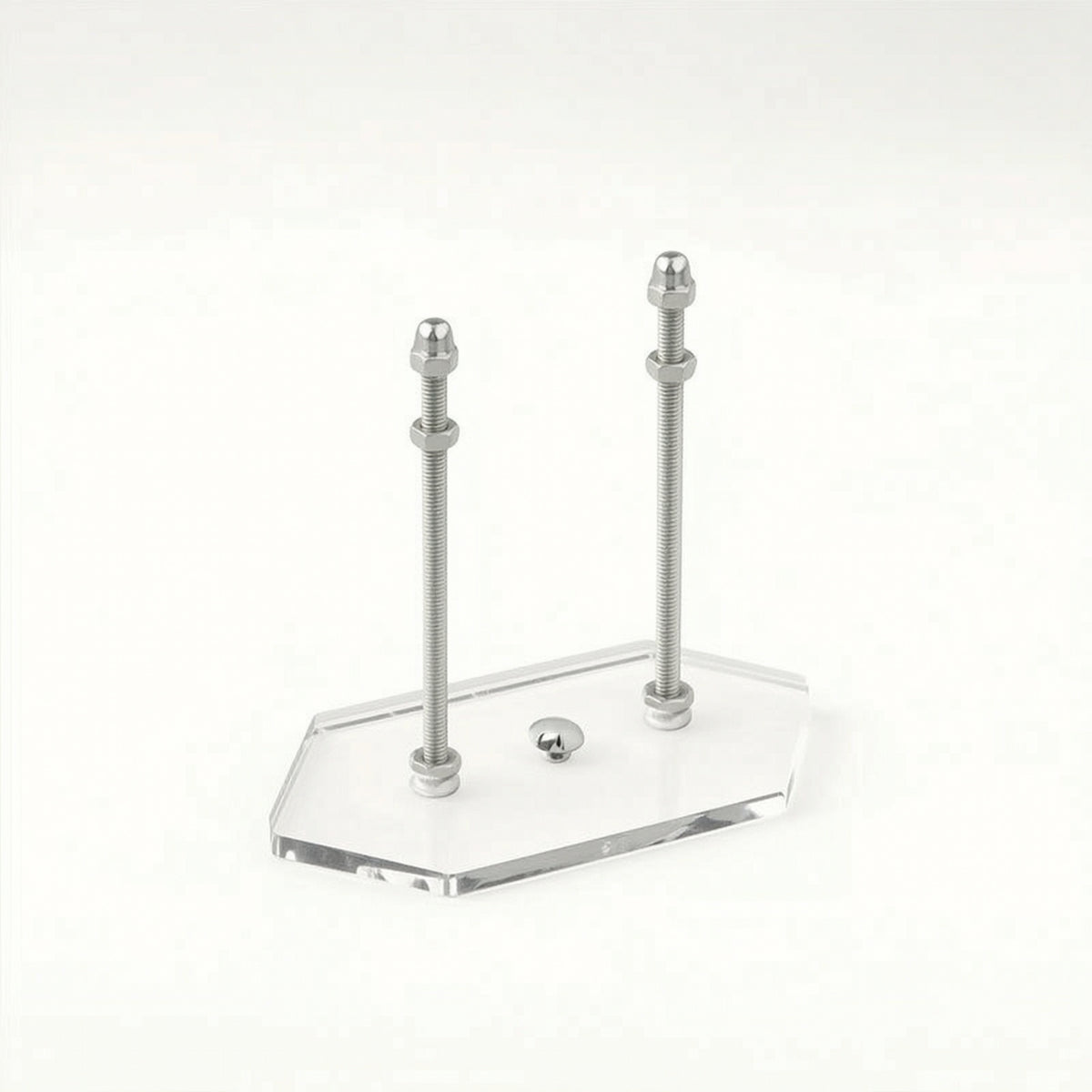 Display Bracket with Hexagonal Base Transparent Acrylic Wall Bracket Acrylic Display Mount Screw-Mounted Compact for Collectors