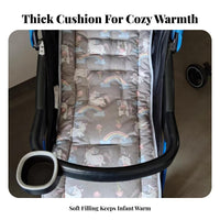 Thickened Design Baby Pushchair Pad All-Season Use Universal Stroller Seat Cushion Machine Washable for Babies, Daily Walks, Outdoor, Travel