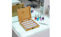Empty Wooden Paint Box Removable Pans Bamboo Watercolor Case Compact Empty Watercolor Palette for Artists, Painters, Outdoor Painting