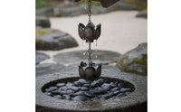 Rain Chain Weatherproof Lotus Cup Rain Chain Easy Installation for Courtyard