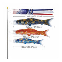 Japanese Carp Windsock Streamer Colorful Japanese Carp Windsock Koi Fish Flag for Outdoor