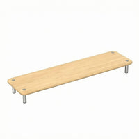 Wooden Screen Stand Sturdy Wood Screen Riser Space-Saving Desktop Display Stand