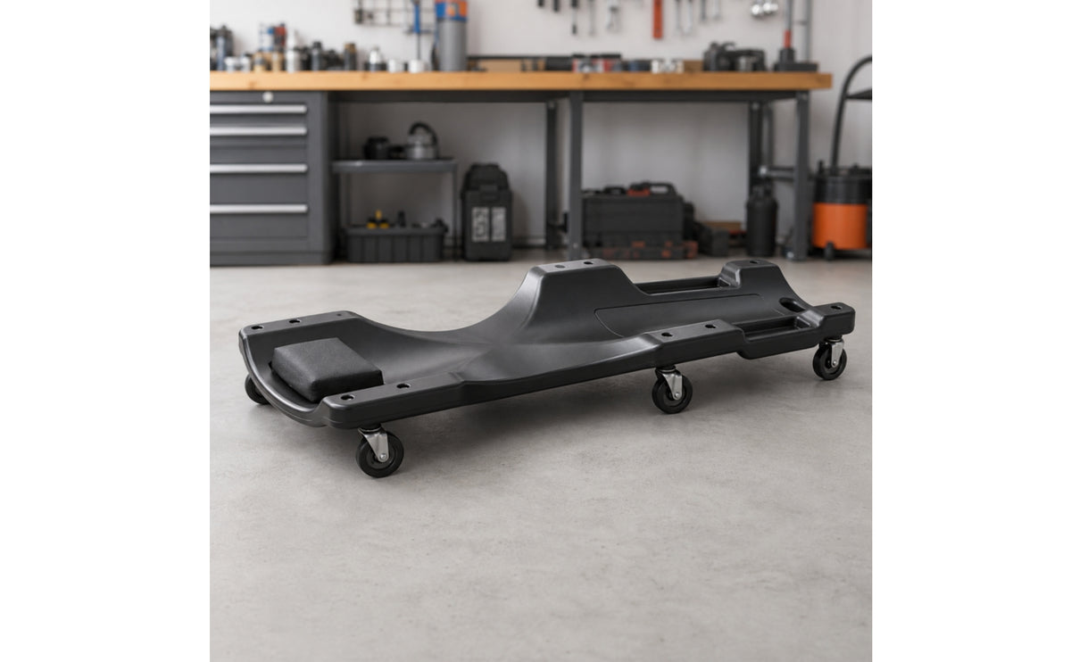 Automotive Creeping tool Contoured Rolling Garage Creeping tool with Padded Headrest Ergonomic Equipment for Mechanics, Car Enthusiasts, Garage, Workshop