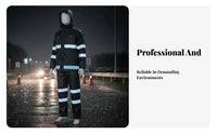 Reflective Rain Suit High Visibility Rain Jacket and Pants Breathable Material Reflective Waterproof Suit for Men, Motorcycling, Hiking, Camping