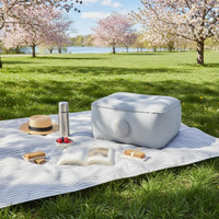 Inflatable Seat Cushion Height Boosting Portable Inflatable Booster Seat Lightweight Foldable Stadium Cushion for Commuters, Concerts, Camping, Travel