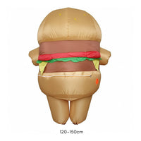 Inflatable Burger Costume Full-Body Inflatable Hamburger Costume Eye-Catching Apparel for Adults, Halloween, Cosplay