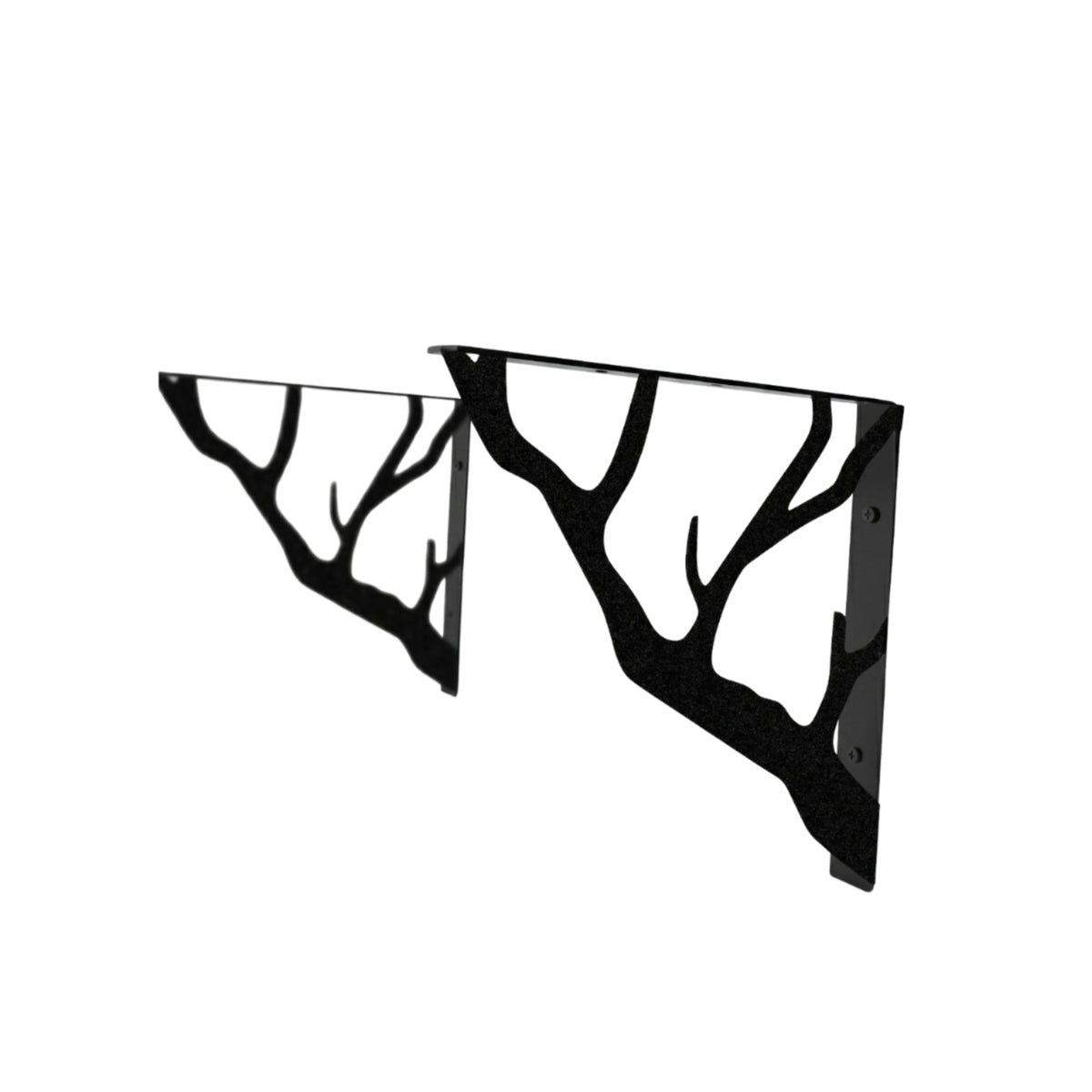 Black Tree Branch Shelf Bracket Metal Decorative Shelf Support Bracket Rustic House Decoration Vintage