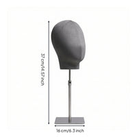 Mannequin Head with Stand Professional Hat Display stand Square Base Stable Model Head for Collectors, Home Closet