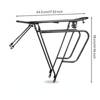 V-Style Brake Compatible Bike Rear Cargo Rack Sturdy Rear Rack with Pannier Guards Solid Universal for Commuters