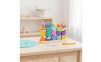 Stacking Toy with Threading Cords Educational Wooden Stacking Toy Colorful Preschool for Toddlers, Playroom, Classroom