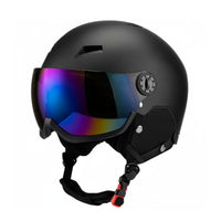 Visor Snow Helmet Protection Snow Helmet with Built-in Goggles Warm Earmuffs Sports Equipment for Children, Adults, Skiing, Snowboarding