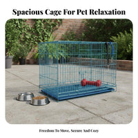 Easy Assembly Foldable Dog Enclosure Removable Tray Collapsible Dog Crate Portable Heavy Duty Wire Crate Secure Locking System