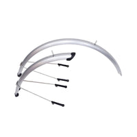 Silver Full-Coverage Bike Fenders Minimalist Front and Rear Fenders Streamlined Front and Rear Mudguards Easy to Install for Commuting