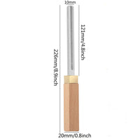 Square Guitar Fret File with Wooden Handle, Four-Sided, Coarse and Fine Grit