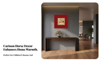 Wealth-Attracting Design Horse Wall Art Auspicious Meaning Good Fortune Wall Decor Decorative Chinese Design Art Piece Ready to Hang for Homeowners, Families, Adults, Living Room, Entryway, Bedroom, Hallway
