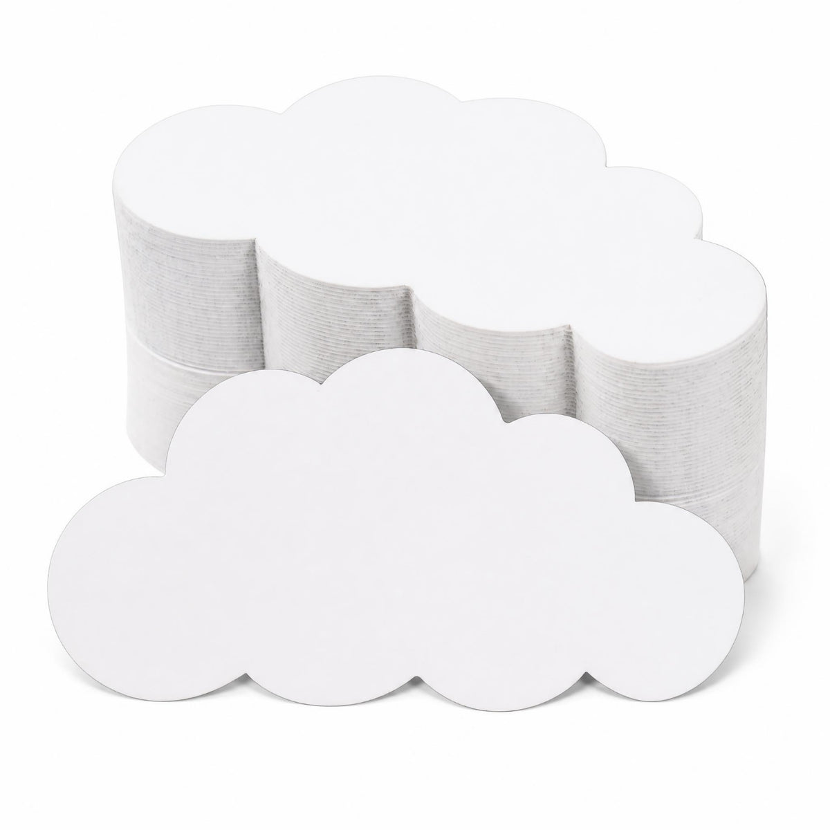 200 Pieces Smooth Writing Surface Pale Sky Puff Cutouts Layered Edges Blank Sky Puff Cards Pre-Cut