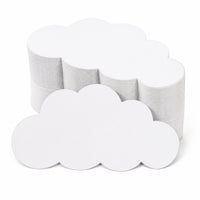 200 Pieces Smooth Writing Surface Pale Sky Puff Cutouts Layered Edges Blank Sky Puff Cards Pre-Cut