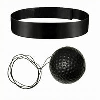 Dimpled Surface Reaction Ball with Headband Cord Attachment Head-Mounted Ball Coach Hand-Eye Coordination