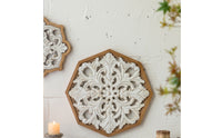 Floral Scroll Wall Decor Distressed Finish House Decoration Vintage Style for Home Decor