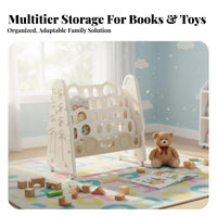 Rolling Book trolley Cute adorable animal Design Household Storage Large Capacity for young children