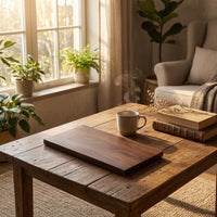Teaware Platter Board Wood Grain Rectangle Platter Premium for Simplicity Seekers
