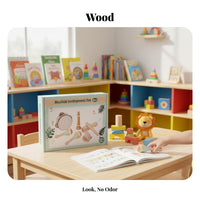 8 Pieces beginner's Wooden Rhythm collection Orff technique Inspired toddler's initial Band Box Early Education Percussion Instrument Set for Daycare Center
