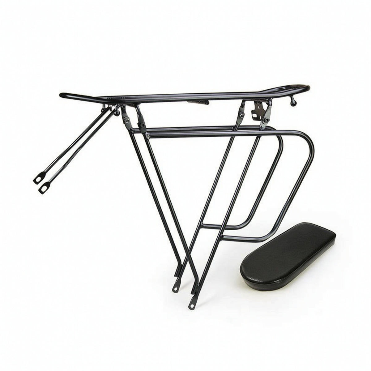 V-Style Brake Compatible Bike Rear Cargo Rack Sturdy Rear Rack with Pannier Guards Solid Universal for Commuters