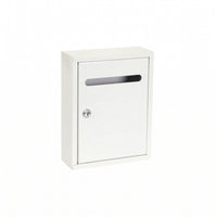 Compact Wall-Mounted Mailbox Rectangular Metal Mailbox Easy to Install Home Storage for Outdoor
