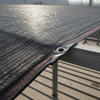 Black Sun Shade Net with Grommets for Patio Garden Roof Balcony