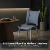 Light Luxury Aesthetic Upholstered Side Chair Minimalist Design Household Furniture Comfortable Padded Seat Indoor Furnishing Sturdy Frame for Restaurant Owners, Interior Designers, Dining Room, Kitchen, Home Office, Bedroom