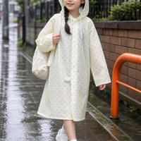 Waterproof Raincoat with Hood Full-Body Raincoat Translucent Rain Poncho Thickened for Students