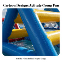 Inflatable multi-tentacle climber Multiple configurations Available Inflatable jumper with Slide and Obstacles Colorful Designs Water Obstacle Course for children, Lake