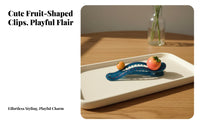 Fruit Hair Fastener Sweet and Cool Design Summer Fruit Hair Barrette Wavy Barrette Fun Design Versatile for Girls, Everyday Wear