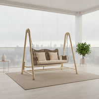 Two-Seat Swing Chair Double Hanging Swing Chair Outdoor Furniture for Couples, Families, Garden, Balcony, Backyard